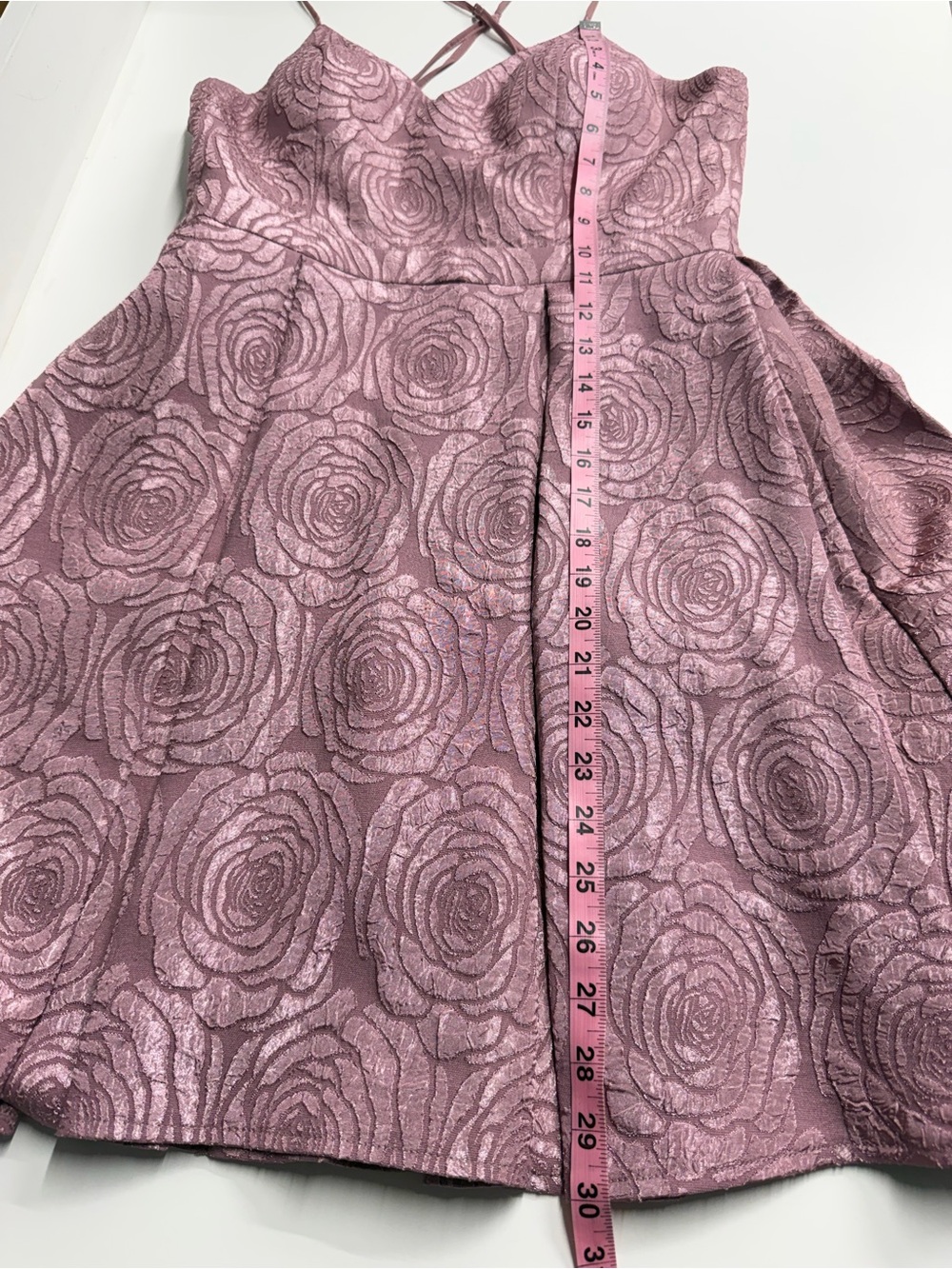 Maueve rosette mini dress pocket coquette balletcore regency wedding guest MED - Picture 10 of 14